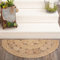 Indian Handmade Natural Jute Front Door Rug - Outdoor Welcome Mat, Floor Carpet, Area Rug - Celeste Tan Half Circle Entry Mat for Outside Pathway, Patio, Stairs
