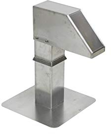 Premium Aluminium Dachdurchführung mit Wetterkragen für Kabel, Rohre, Leitungen zu Klimaanlagen/Wärmepumpen/Lüftung/PV/Solar, Größe:Querschnitt 125x125