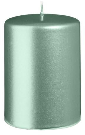 Stumpenkerzen Metallic Candy Grün Matt 10 x Ø 7 cm, 6 Stück