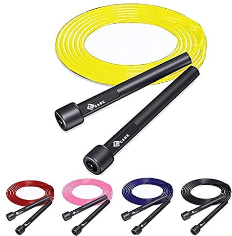 YSCARE Sports Skipping Jump Rope for Exercise Boxing Fitness Training Jumping Gym Workout Fat Burn for Men, Women and Kids 9ft (Yellow)