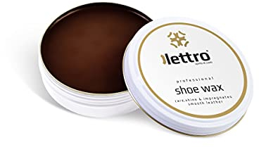 Lettro Shoe Wax, 100ml (3.38 fl. Oz), Professional Quality Polish in Multiple Colours, Exceptional Shine for Smooth Leather Shoes, Bags, Jackets and More, Middle Brown