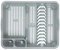 High Grade Plastic Large Dish Drainer Tray Utensil Holder, Draining Board, Dish Drying Rack for Plates and Cutlery 46.50 x 38.00 x 9.00 cm For Kitchen Countertop (Large Dish Drainer, Soft Grey)