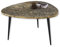 ANTONIO Couchtisch dreieckig in Metall Optik, Schwarz - Moderner Sofatisch mit gemusterter Oberfläche und Metallgestell - 75 x 47 x 75 cm (B/H/T)