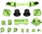 Full Button Set for Xbox Series, DPad Bumper Trigger Buttons Thumbsticks RT LT RB LB ABXY Buttons, Replacement Button Repair Kit for Xbox Series X & S(Electroplating green)
