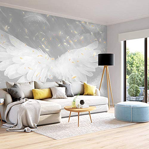 Weiße Feder Flügel Tapete Wohnzimmer Wand Tuch TV Wand Hintergrund Wand Tuch Net Rote Tapete Schlafzimmer Benutzerdefini fototapete 3d effekt tapeten Wohnzimmer Schlafzimmer kinderzimmer-200cm×140cm