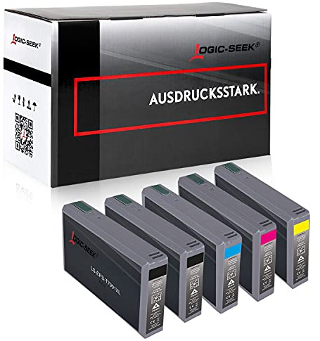 5 Tintenpatronen kompatibel für Epson Workforce Pro WF-4630 4640 DWF DTWF 5110 5190 DW 5620 5690 DWF C13 T7901 T7902 T7903 T7904 4010