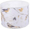 Tuch Lampenschirm Vogel Muster Lampenschirm E27 Basisleuchte Abdeckungen Floral Tischlampe Abdeckung Trommellampenschirm für Home Schreibtisch Nachttisch Light Schlafzimmer