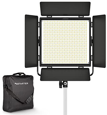 Instarter LED Videoleuchte mit App-Steuerung, 50 W Videoleuchte, Kamera Beleuchtung 360° drehbar, Videolicht für warmes & kaltes Licht Bi-Color