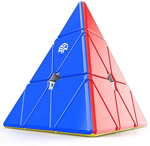 Bokefenuo Cuber GAN Pyraminx M Magnetischer Würfel 3x3 Pyramide Standardversion Stickerless Triangle Puzzle Speed Cube