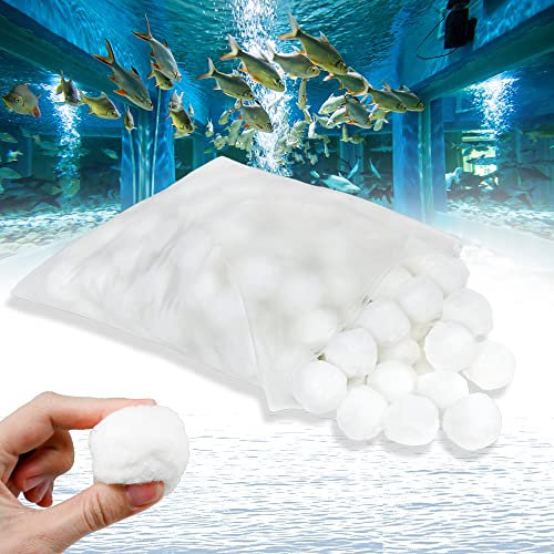 YARDIN 1400g Filterbälle, Filter Balls für Pool Sandfilter, Umweltfreundlicher ersetzen für 50 kg Filtersand, für Pool Sandfilter Aquarium, Weiß