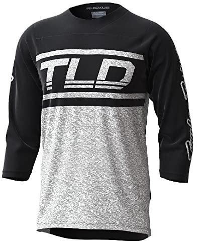 Troy Lee Designs Herren 318605013 Radsport, MTB, Mountainbike-Trikot (Schwarz/gebrochenes Weiß, Größe M), Mittel