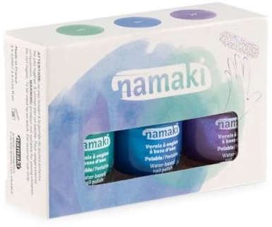 Namaki Nagellack Set - Karibik, Electric Blue, Violett Glitter