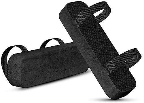 INF Gepolsterte Armlehnen/Armlehnenkissen für Stühle Schwarz 2er-Pack