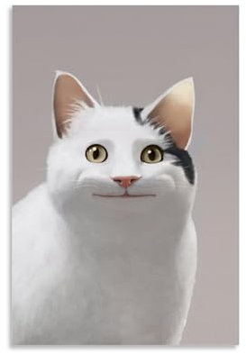 EKoKim Polite Cat Meme Kunst-Poster, dekoratives Gemälde, Leinwand, Wandposter und Kunstdruck, modernes Familienschlafzimmer-Dekor-Poster, 20 x 30 cm