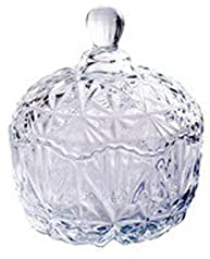RWRAPS Sucrier Sucrier en Verre de Cristal Tasse de Bonbons Pot de Bonbons créatif Assiette de Fruits secs Bol à Sucre Tasse de Fruits avec Couvercle boîte à Bijoux Pot à Sucre (Couleur: A1) (A1)
