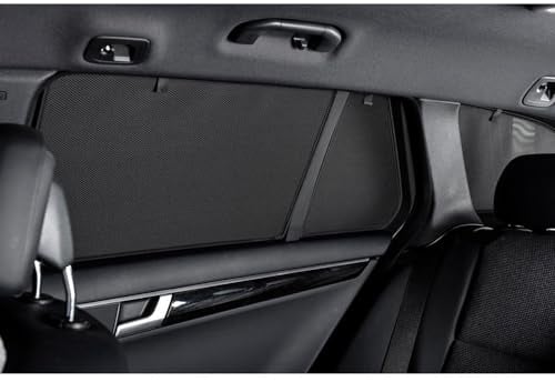 CAR SHADES Satz (Hintertüren) kompatibel mit Audi Q3 (F3B) 2019- (2-teilig), Schwarz