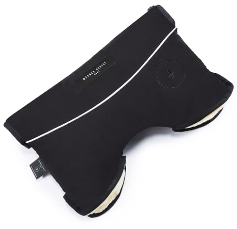 Kinderwagen-Muff aus Lammfell von WERNER CHRIST BABY - MOFFY ICONIC LINE ist der ideale Handwärmer für Buggys aus medizinischem Fell, einfache Handhabung, Handmuff in schwarz