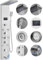 VEVOR Duschpaneelsystem, 6 Duschmodi, LED- und Bildschirm-Wasserkraft-Duschpaneelturm, Regenfall, Wasserfall, 8 Massagedüsen, Wannenauslauf, Handbrause, Wandduschset aus Edelstahl
