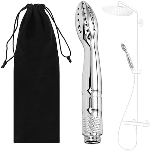 Sadodo 48 Loch Analdusche für Analverkehr Vaginal Anal-Spülung Vaginaldusche Klistier Anal Dusche Intimduschen Enemator Irrigator Darmspülung Hand-Wasser-Duschdüse Analspülung für Männer und Frauen