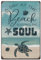 SUPERDANT Blechschild A Day At The Beach Metallschild Schildkröte Retro Blechschilder Aus Eisen Retro Blechschilder Heimwanddekoration Metallschilder Für Café Kneipen Toilette Schlafzimmer Wohnzimmer