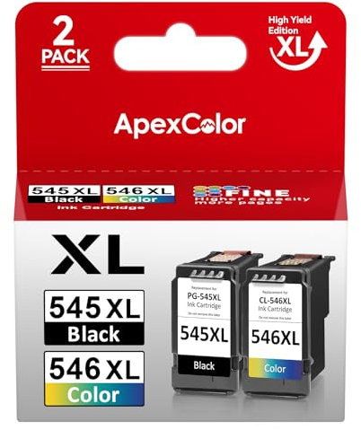 545XL 546XL Druckerpatronen Kompatibel für Canon PIXMA PG-545XL CL-546XL (Schwarz & Farbe) Multipack – Premium Qualität Hochkompatibel für TS3350, TR4550, TS3150, MG2550, MG2950, TS3151, TR4500, MX495