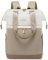 LOVEVOOK Backpack Womens, 15.6 inch Laptop Rucksack Bag for Ladies, Waterproof Daypacks for Office Teacher Nurse, Fashion School Bags with USB Port for Work University Travel Business, Beige Khaki