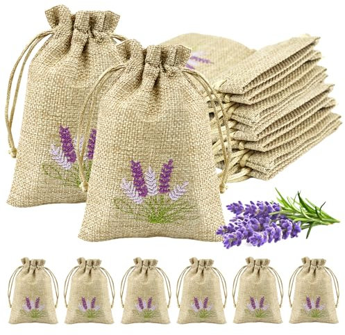 8 Stück Lavendelsäckchen, Leinensäckchen, Lavendelsäckchen leer, Säckchen für Lavendel, Lavendelsäckchen zum Befüllen, Säckchen für Lavendel, Stoffsäckchen, Duftsäckchen Kleiderschrank