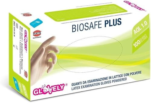 Generico Gloverly - Guantes de látex blanco desechables, talla XL, 100 unidades, 1 paquete (5)