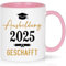 CHUIN DRUCK Ausbildung Bestanden Geschenk Tasse Prüfung Bestanden Geschenk Abschluss Geschafft Ausbildung 2025 Kaffeetasse Geschenkidee für Bestandene Prüfung Abschluss, 320ml Rosa