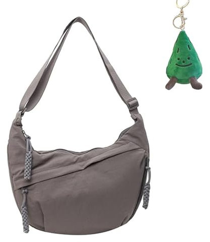 FTEAEYJLH Leichte Umhängetasche Aus Nylon Für Damen – Modische Umhängetasche Mit Mehreren Taschen Für Unterwegs (Gray)