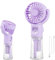 Ventilateur Portable, Ventilateur de Poche USB Rechargeable, 4 Vitesses, avec réservoir d'eau de 20ml, Portatif USB mini Fan Pour Bureau, Extérieur, Voyage (Violet)