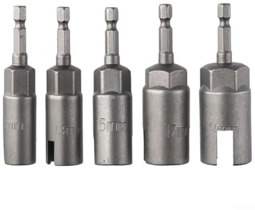 DystopiaWorld Steckschlüssel-Set, Schmetterlings-Werkzeug, Chrom-Vanadium-Stahl, für die meisten elektrischen Bohrmaschinen und Schraubendreher, 5-teilig