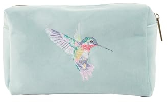 Wrendale Designs by Hannah Dale 'Wisteria Wishes' Hummingbird Embroidered Make Up Bag