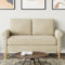 Moziel Kleines Sofa 2 Sitzer, Modernes 2er Sofa mit 2 Wurfkissen, Kleine Stoffcouch mit Armlehne, Mini Sofa für Wohnzimmer/Wohnung/Büro 123 x 70 x 88CM