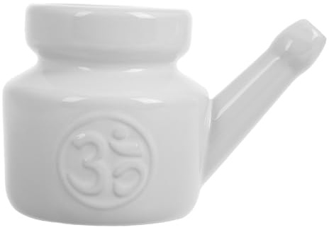 Yardenfun 350ml Keramik Nasenspülkännchen zur Nasenreinigung mit Vielseitiger Anwendung und Sanfter Reinigungserfahrung Eleganter Yoga Nasenspültopf für Saisonale Veränderungen