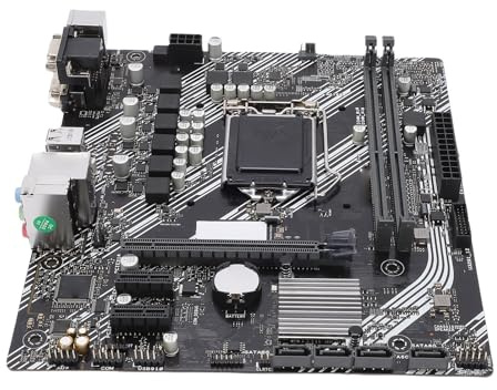 Elprico Carte Mère Micro ATX, LGA 1200, 2 Canaux DDR4 jusqu'à 2933 MHz, Carte Mère PC avec 4 Interfaces Serial ATA Combinées avec Une Carte Ethernet Gigabit RTL8111H