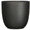 MICA Decorations 144279 Tusca Cache-Pot en céramique pour intérieur, Céramique, Noir Mat, 25 x 25 x 23 cm