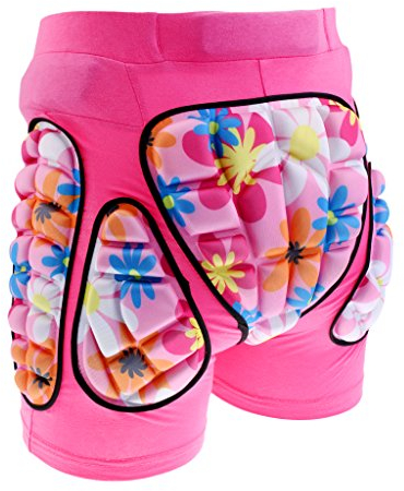 Gazechimp Protektorshorts Snowboard Protektoren Unterhose Schnee Protektor-Shorts Hüftschutzhosen - Rosa, S