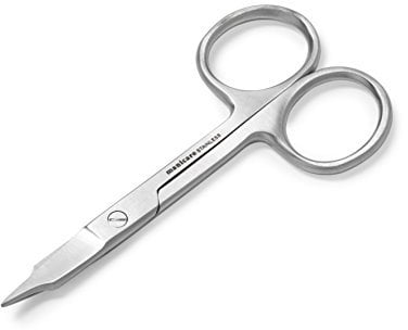 Manicare Nail Scissors, Professional Japanese Stainless Steel, Sharp Curved Tips, Trims Nails, Cuticles And Dead Skin, Beauty Scissors For Trimming Eyebrows, Nose Hair, Fingernails And Toenails