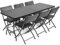CHRISTOW Garden Table and Chairs Set 6 Seater Rattan Effect Folding Patio Furniture (6ft)
