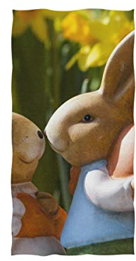 MONTOJ Waschlappen/Waschlappen/Waschlappen mit süßem Osterhasen-Motiv, sehr saugfähig