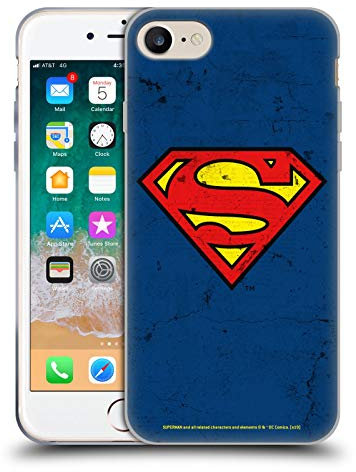 Head Case Designs Offizielle Superman DC Comics Verzweifelter Look Logos Gelhülle [Militärischer Schutzgrad] Kompatibel Mit Apple iPhone 7/8 / SE 2020 & 2022 Und Kompatibel Mit MagSafe