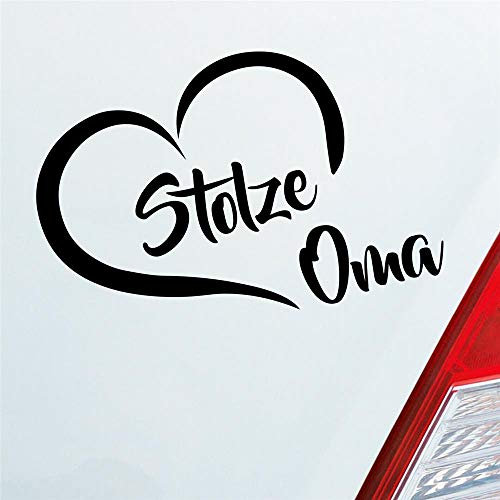 Hellweg Druckerei Stolze Oma Liebe Herz Großmutter Enkel Auto Aufkleber Sticker Heckscheibenaufkleber