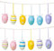 Naler Set di 12 Uova Pasquali Colorate Finte Uova da Appendere Pasquali Uova di 4 Colori Decorazioni di Festa Pasqua, 4X6CM