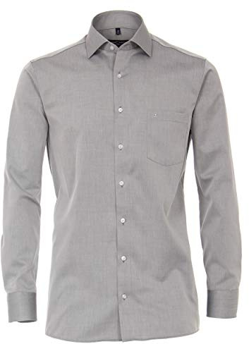 CASAMODA Businesshemd Langarm Uni Comfort Fit Grau 50