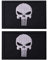 2 Pieces Patches Dead Skull Tactical Patch - Black
