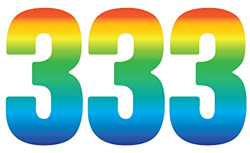 Pack of 3 Sticky Numbers for Wheelie Bins (17 cm) - 3 Self Adhesive Waterproof Stickers for Out Door Bin Numbers for Wheelie Bins Large Sara Prints®
