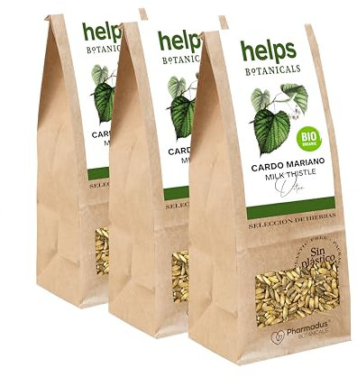 HELPS INFUSIONES - Infusión Depurativa De Cardo Mariano ECO. Té Detox Natural Regenerador Del Hígado. Bolsa A Granel De 50 Gramos. Pack de 3
