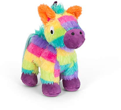 Barkbox Quietschendes Hundespielzeug, Plüsch- und Kauspielzeug mit Quietscher, Spielzeug für Welpen und kleine Hunde (Full O' Fluff Piñata, für kleine Hunde)