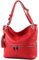 modamoda de - T143 - ital. Leder Schultertasche Umhängetasche, Farbe:Rot2021